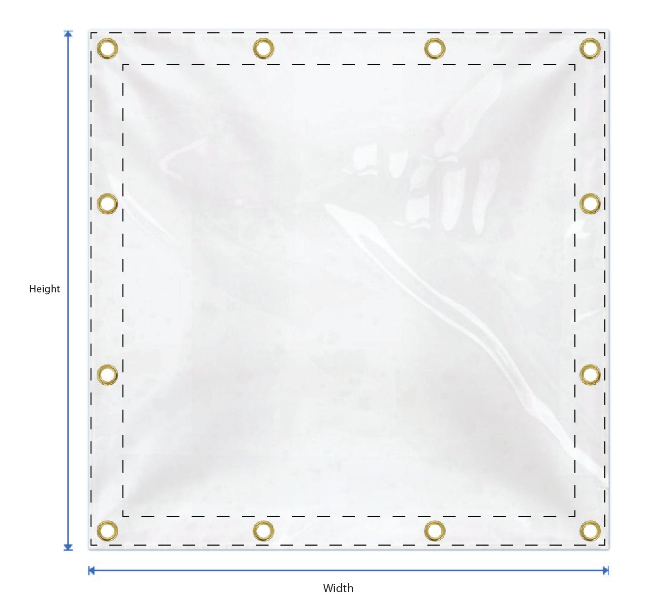 Long-Life Clear Transparent Vinyl, 24 x 30 ft