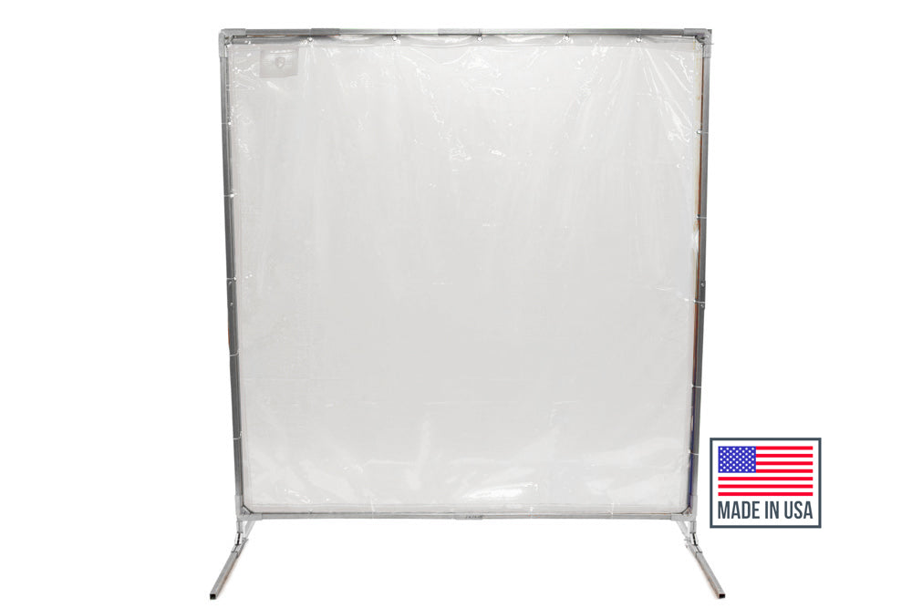 Floor Standing Clear Acrylic Room Divider Shield with Metal