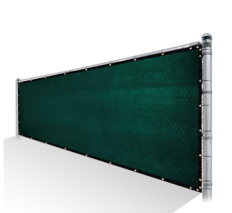 Green Privacy Screen on Fence